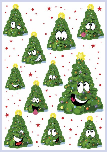 Стикер елка Новогодняя