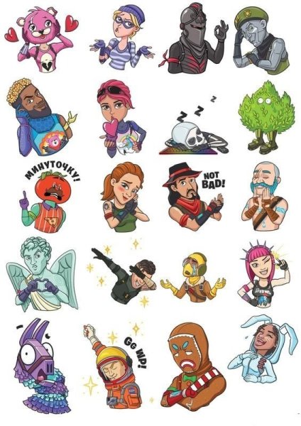 Наклейки из Fortnite