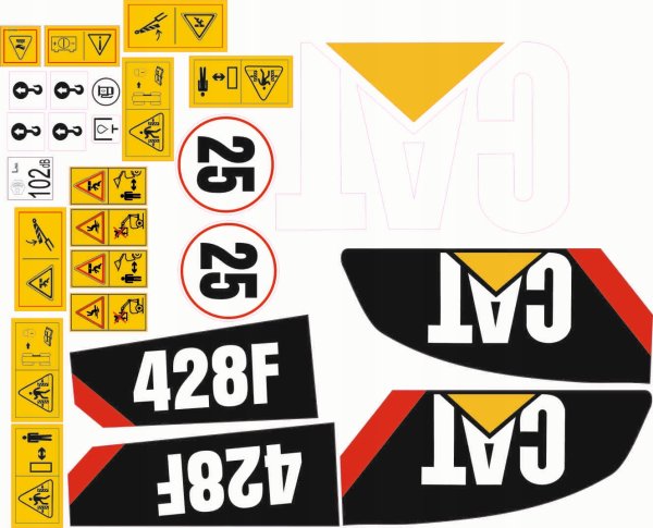 Наклейки Caterpillar 428d