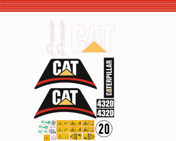 Наклейки Caterpillar 428d