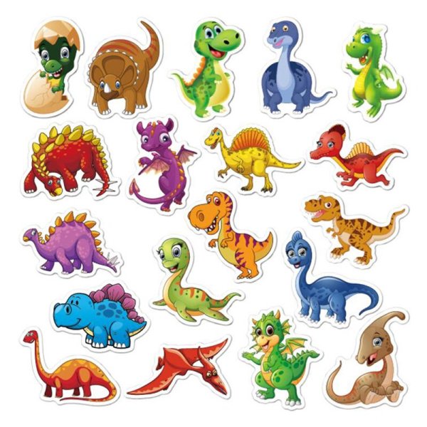 Пиксельные наклейки. Динозавры
