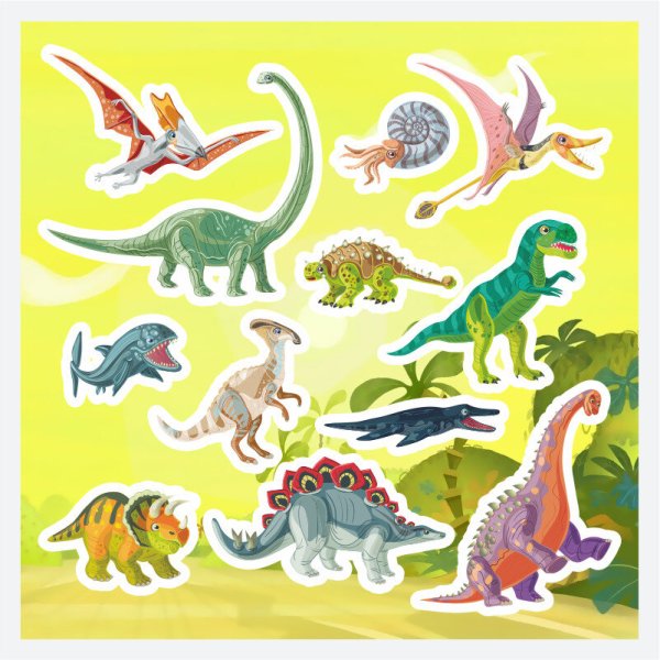 Интерьерные наклейки динозавры