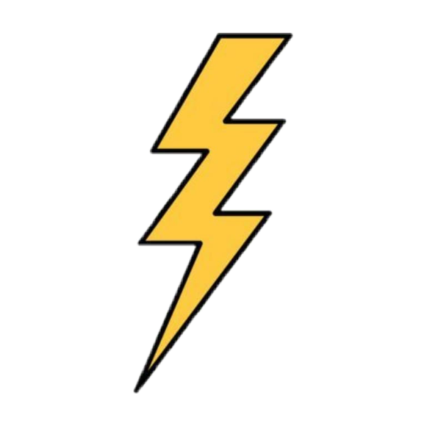 Наклейка молния 130х130х130мм