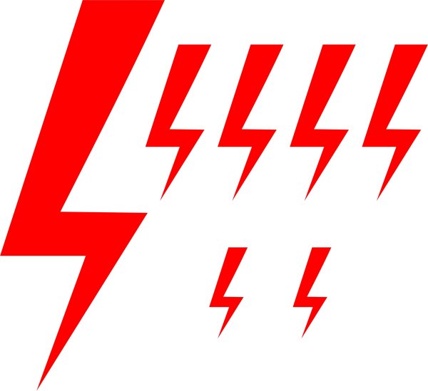 Наклейки молния электрические