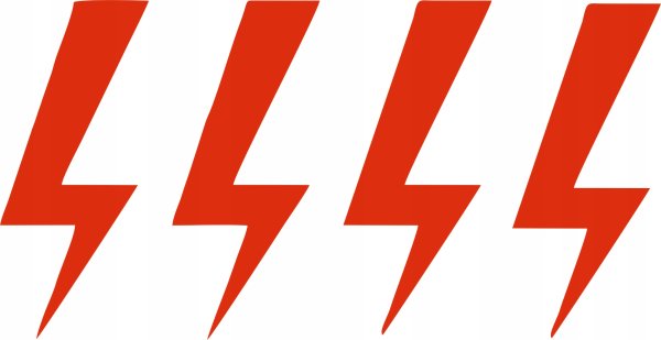 Шеврон с молниями