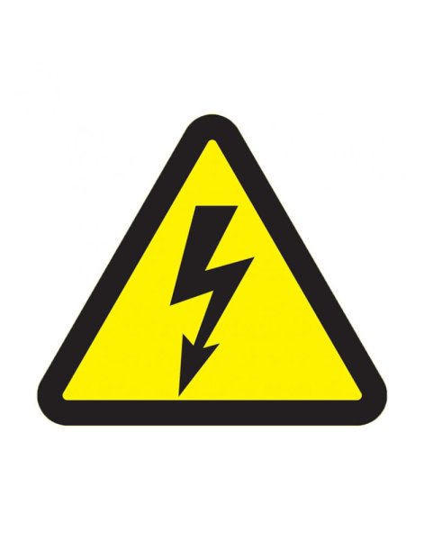 Знак безопасности молния 50х50х50 треугольник