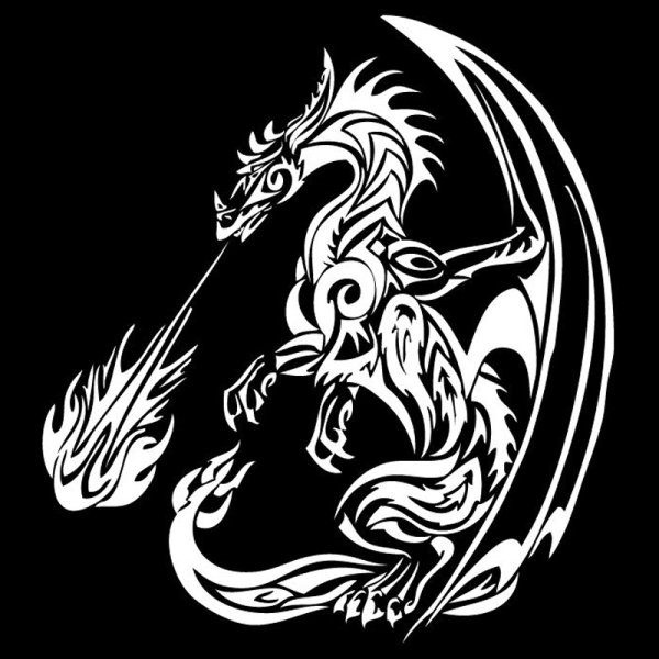 Наклейка на авто - дракон