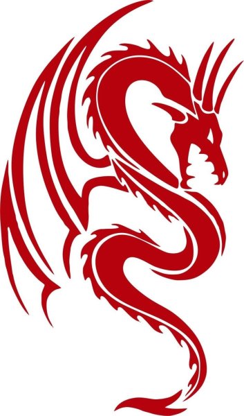 Трафарет дракона на авто