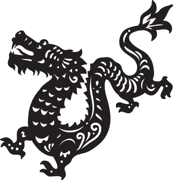Китайский дракон наклейка