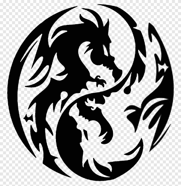 Дракон в символе Инь-Янь