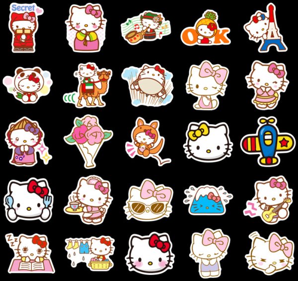 Маленькие наклейки Хелло Китти