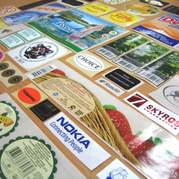 Печать рекламных наклеек