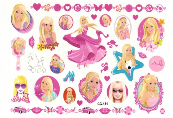 Наклейки детские Барби