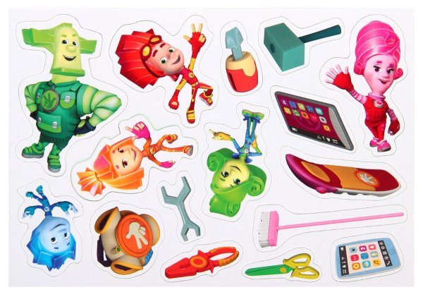 С наклейками Фиксики