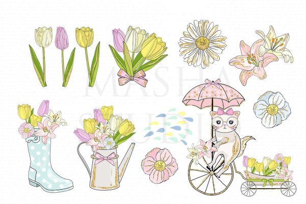 Весенние наклейки