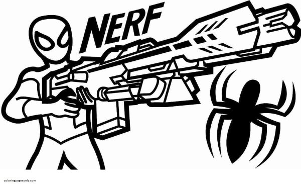 Раскраска бластер НЕРФ