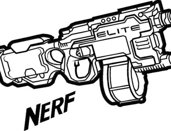 Раскраска пистолет НЕРФ
