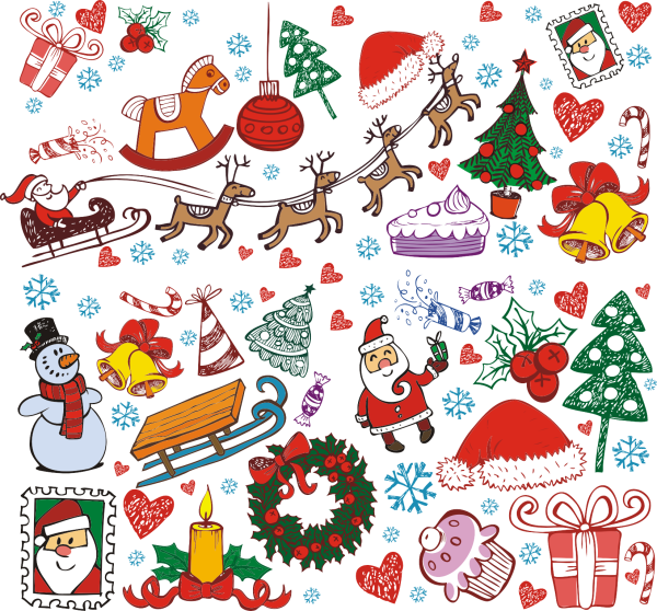 Рождественские наклейки