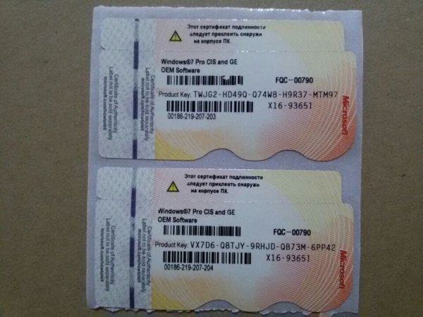 Ключ Windows 7 Pro OEM