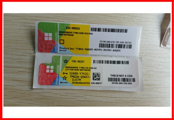 Наклейка Windows 7 COA