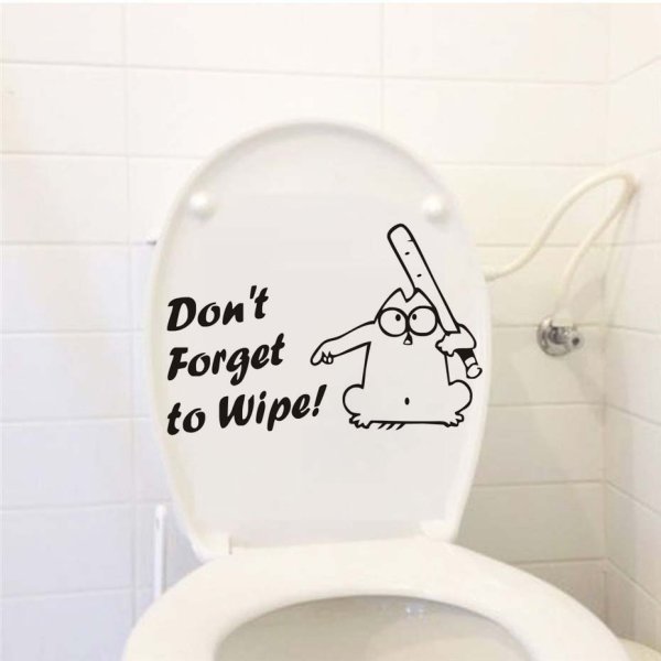 Смешные наклейки в туалет