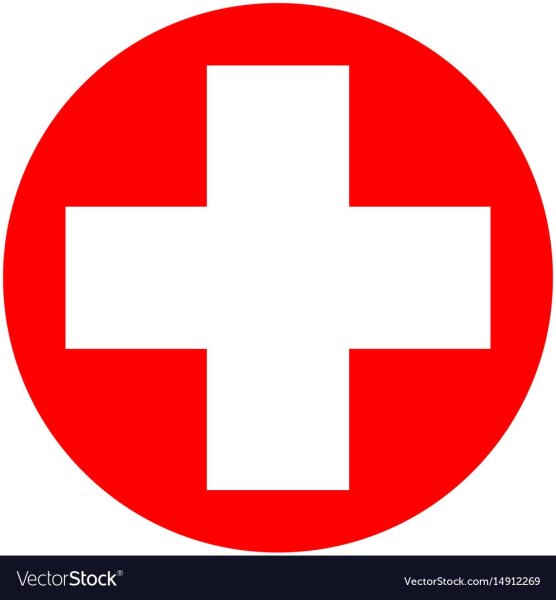 Наклейка красный крест