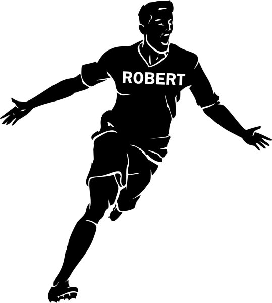 Трафарет футболиста