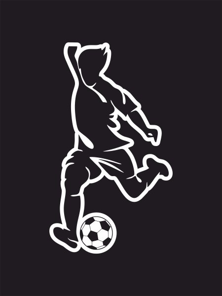 Наклейка на стену футболист