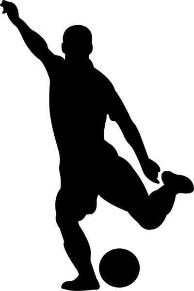 Трафарет футболиста