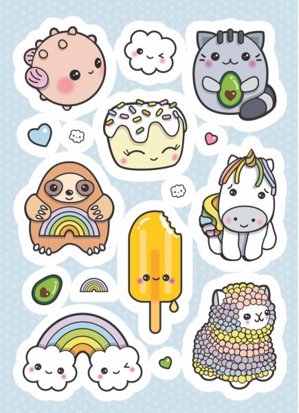 Kawaii Stickers наклейки