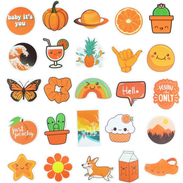 Идеи для стикеров оранжевый
