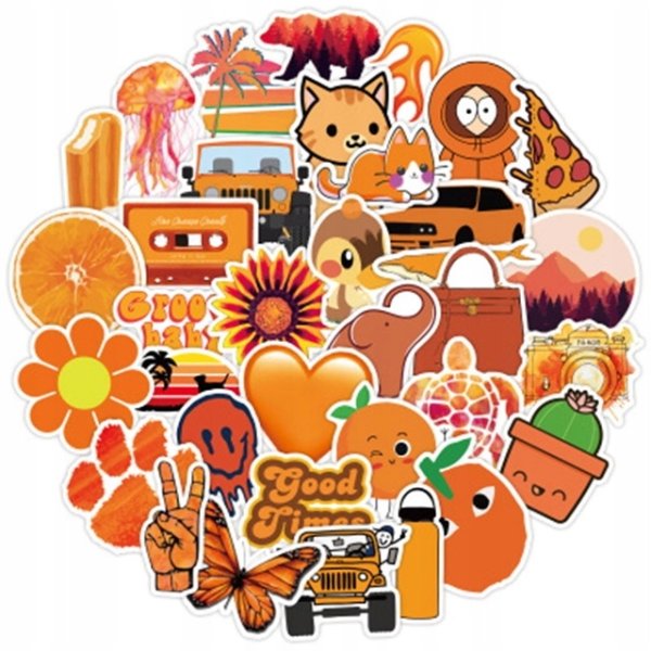 Наклейка оранжевая