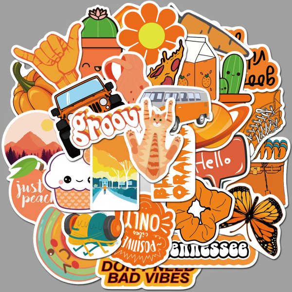 Идеи для стикеров оранжевый