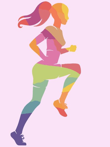 Девушка бежит