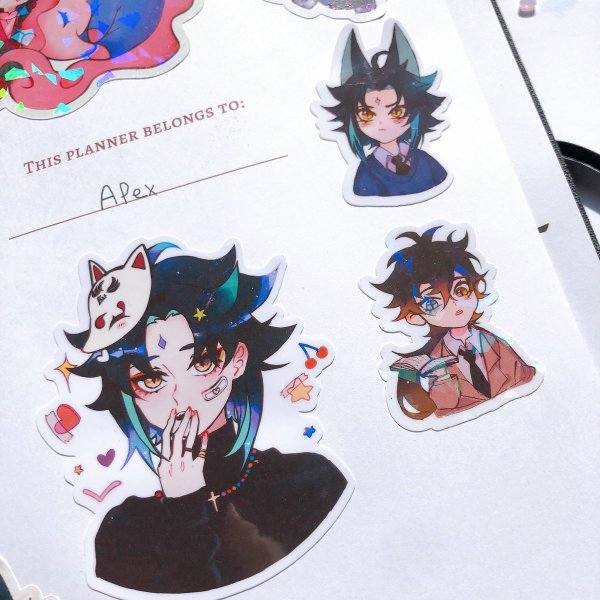 Наклейки Геншин Импакт Сяо