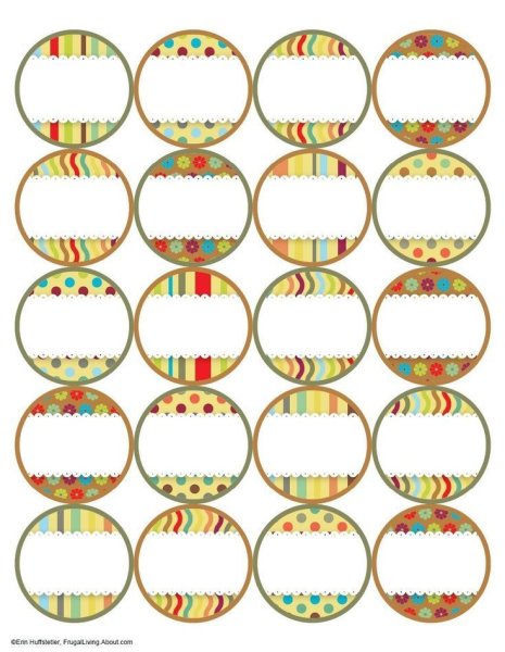 Этикетки для банок