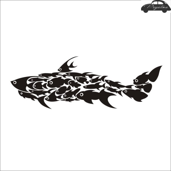 Наклейка рыбки на автомобиле
