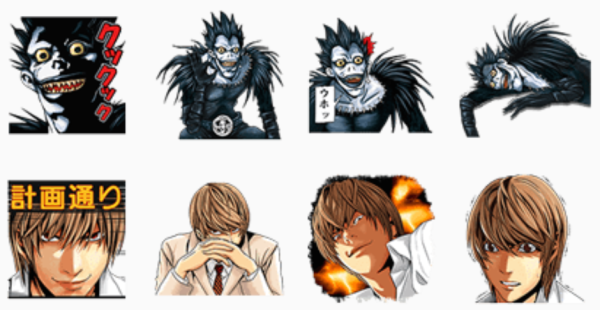 Наклейки аниме тетрадь смерти