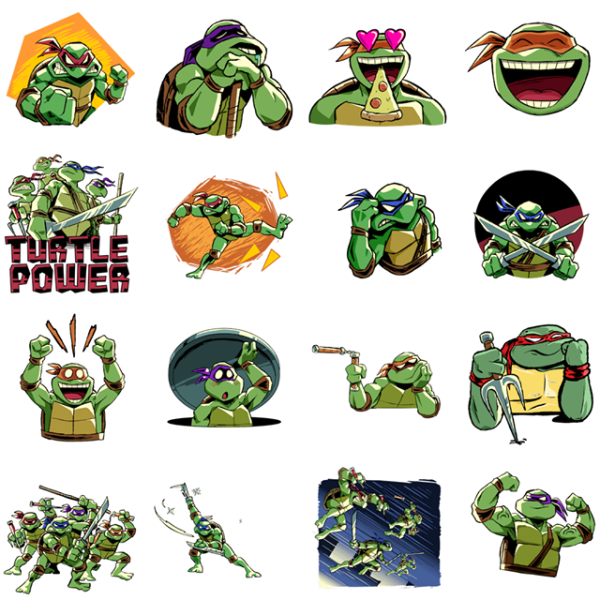 Наклейки Черепашки ниндзя