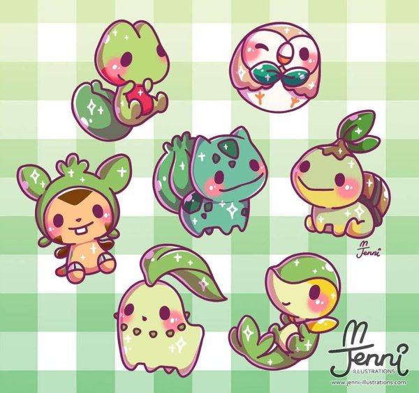 Кавайные рисунки покемонов