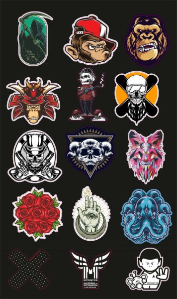 Наклейка тройка