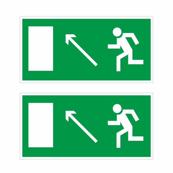 Наклейка "аварийный выход"