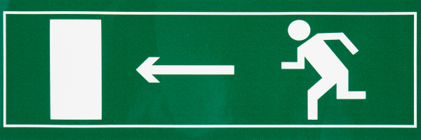 Эвакуационный выход табличка