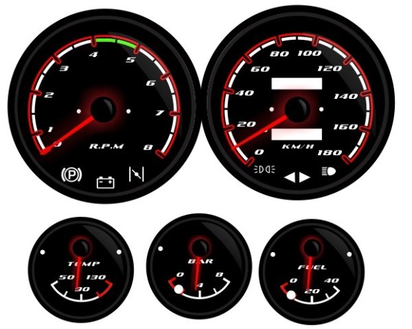 Приборные шкалы ВАЗ 2106