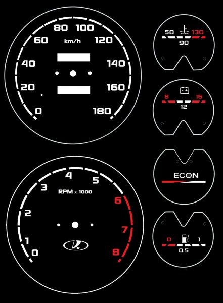 Шкалы панели приборов ВАЗ 2107