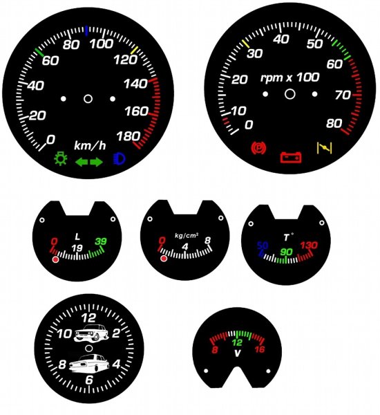 Шкалы на приборку 2106