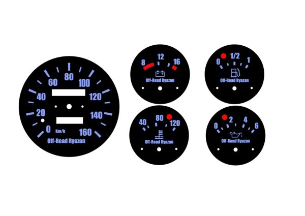 Наклейки шкалы приборов на УАЗ Хантер