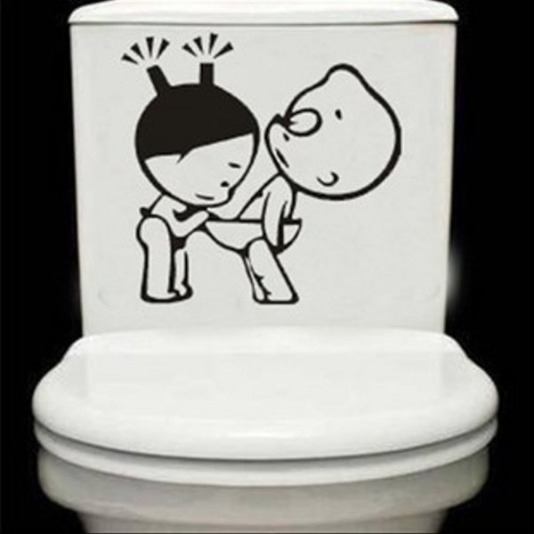 Наклейка "туалет"