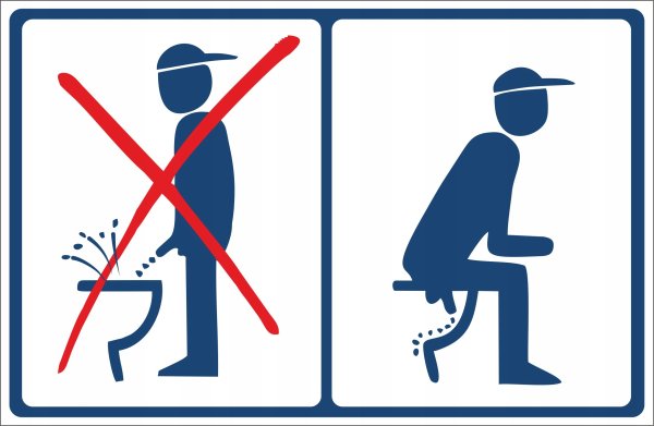 Табличка не ссать мимо унитаза