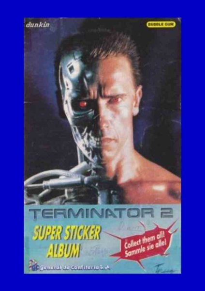 Терминатор 2 наклейки от жвачек